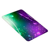 Magnet Flexible Fond violet festif de Mardi Gras (Côté Droit)