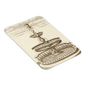 Magnet Flexible Fontaine de cour avec chérub ornemental (Côté Droit)