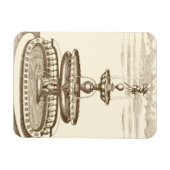 Magnet Flexible Fontaine de cour avec chérub ornemental (Horizontal)
