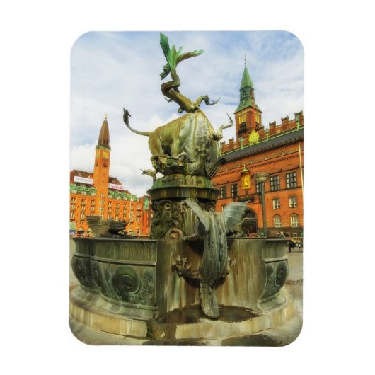 Magnet Flexible Fontaine de dragon à Copenhague (Vertical)
