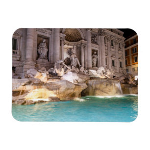 Magnet Flexible Fontaine de Trevi la nuit - Rome, Italie