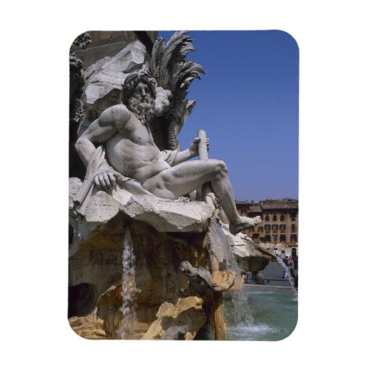 Magnet Flexible Fontana dei Quattro Fiumi, Piazza Navona, Rome (Vertical)