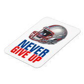 Magnet Flexible Football Motivational Never Give Up (Côté Gauche)