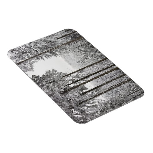 Magnet Flexible Forêt à feuillage persistant en hiver (Côté Droit)