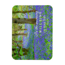 Forêt de Bluebells en Ecosse, versets de la Bible