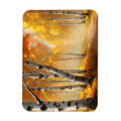 Magnet Flexible Forêt de bouleau en automne magnétique flexible (Vertical)