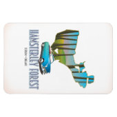 Magnet Flexible Forêt de Hamsterley Durham Angleterre carte (Horizontal)