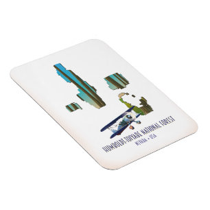Magnet Flexible Forêt nationale de Humboldt-Toiyabe carte du Nevad
