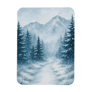 Magnet Flexible Forêt neigeuse Noël magnétique