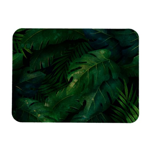 Magnet Flexible Forêt tropicale tropicale feuillage vert (Horizontal)