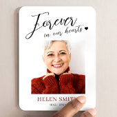 Magnet Flexible Forever in Our Hearts Memorial Funeral Photo