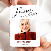 Magnet Flexible Forever in Our Hearts Memorial Funeral Photo