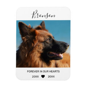 Magnet Flexible Forever In Our Hearts Pet Photo Memorial