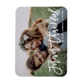 Magnet Flexible Forever Thankful Moderne Calligraphie Mariage phot (Vertical)