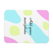 Magnet Flexible Formes géométriques abstraites pastel ajouter nom (Horizontal)