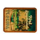 Magnet Flexible Fort Lauderdale Florida Beach Retro Tropical 60s (Horizontal)