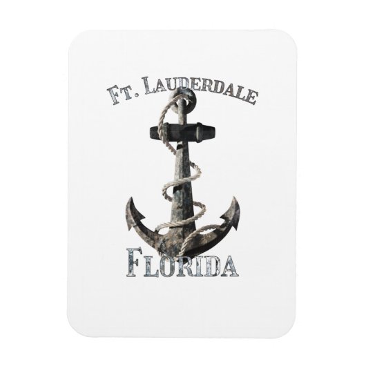 Magnet Flexible Fort Lauderdale Floride Vacances Ancres nautiques  (Vertical)