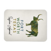 Magnet Flexible Fort Worth Texas Marbre foncé (Horizontal)