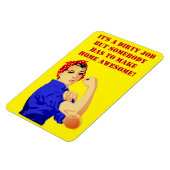 Magnet Flexible Forte femme au foyer Inspiration ménagère (Côté Gauche)