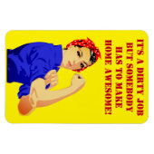 Magnet Flexible Forte femme au foyer Inspiration ménagère (Horizontal)