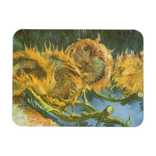 Magnet Flexible Four Cut Sunflowers par Vincent van Gogh, Art