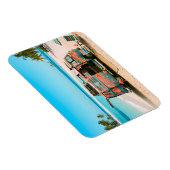 Magnet Flexible Fourgon Thème Retraite sur Plage Tropicale (Côté Droit)