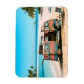Magnet Flexible Fourgon Thème Retraite sur Plage Tropicale (Vertical)