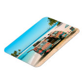 Magnet Flexible Fourgon Thème Retraite sur Plage Tropicale (Côté Gauche)