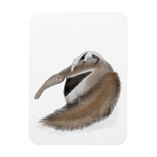 Magnet Flexible Fourmilier mignon et aimant bébé (Vertical)