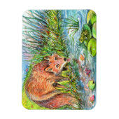 Magnet Flexible Fox Boire Au Bord De L'Étang (Vertical)