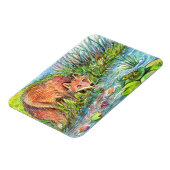 Magnet Flexible Fox Boire Au Bord De L'Étang (Côté Gauche)