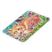 Magnet Flexible Fox et Pansies (Côté Gauche)