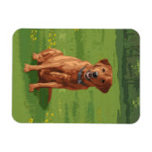 Magnet Flexible Fox Red Yellow Labrador Retriever Chien (Horizontal)