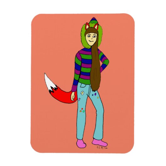 Magnet Flexible foxgirl (Vertical)