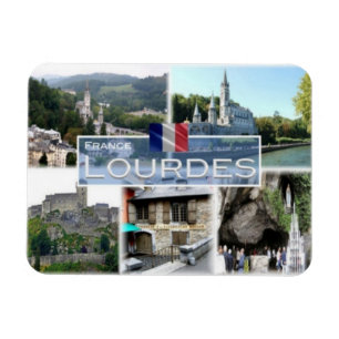 Magnet Flexible FR France - Lourdes - Basí lica de Rosá rio -