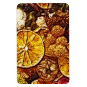 Magnet Flexible Fractale d'oranges de pot-pourri