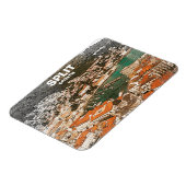 Magnet Flexible Fractionner le dessin Vintage voyage Croatie (Côté Gauche)