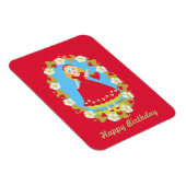 Magnet Flexible Fraise Fête d'anniversaire fille (Côté Droit)