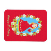 Magnet Flexible Fraise Fête d'anniversaire fille (Horizontal)