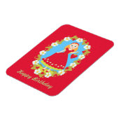 Magnet Flexible Fraise Fête d'anniversaire fille (Côté Gauche)