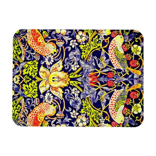 Magnet Flexible Fraise Thief Oiseaux William Morris (Horizontal)