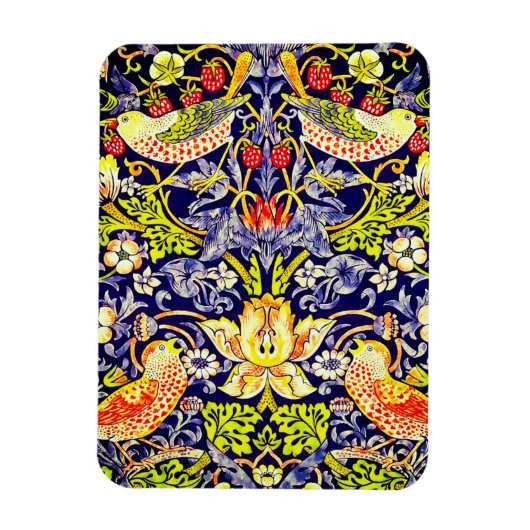 Magnet Flexible Fraise Thief Oiseaux William Morris (Vertical)