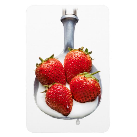 Magnet Flexible Fraises et Crème (Vertical)
