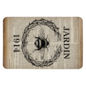 Magnet Flexible francais botanique vintage queen bee (Horizontal)