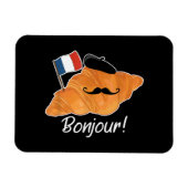 Magnet Flexible Français Croissant Lover France Drapeau Francophil (Horizontal)