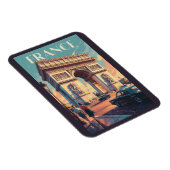 Magnet Flexible France Arc de Triomphe Voyage Art Rétro (Côté Droit)
