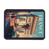 Magnet Flexible France Arc de Triomphe Voyage Art Rétro (Horizontal)