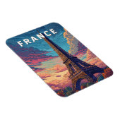 Magnet Flexible France Illustration Travel Art Vintage (Côté Droit)