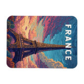 Magnet Flexible France Illustration Travel Art Vintage (Horizontal)