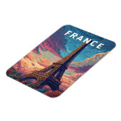 Magnet Flexible France Illustration Travel Art Vintage (Côté Gauche)